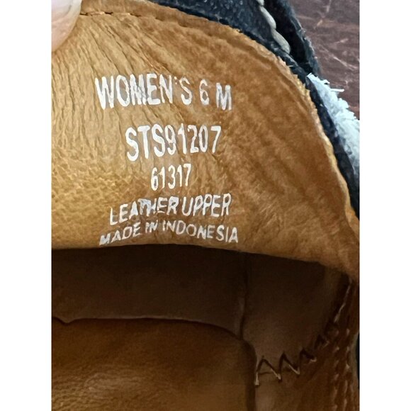 Sperry Top-Sider Gold Women's Black  Sz 6M Leather Metallic Boat Shoes STS91207 - Picture 9 of 11